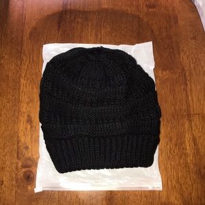 Pony Tail Knitted Hat